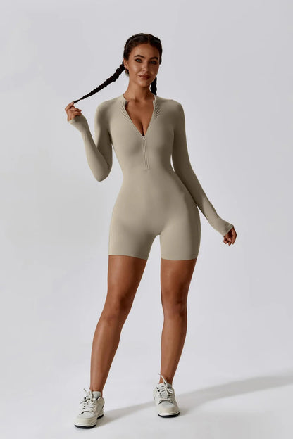 Zip-Up Chic Bodysuit